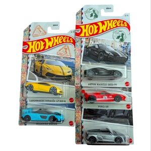 HOT WHEELS set of 5 full set - Lamborghini, McLaren senna, Aston Martin, Ford GT